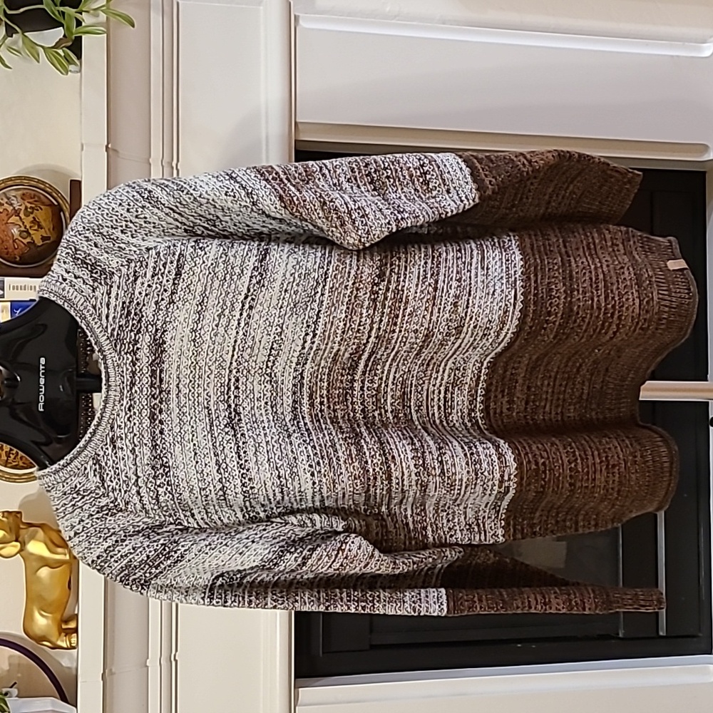 WEATHERPROOF‎ LONG SWEATER SIZE XXL CREAM BROWN TAN